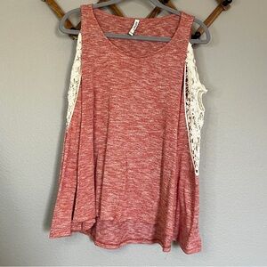 leshop cold shoulder lace flowy long sleeve size large